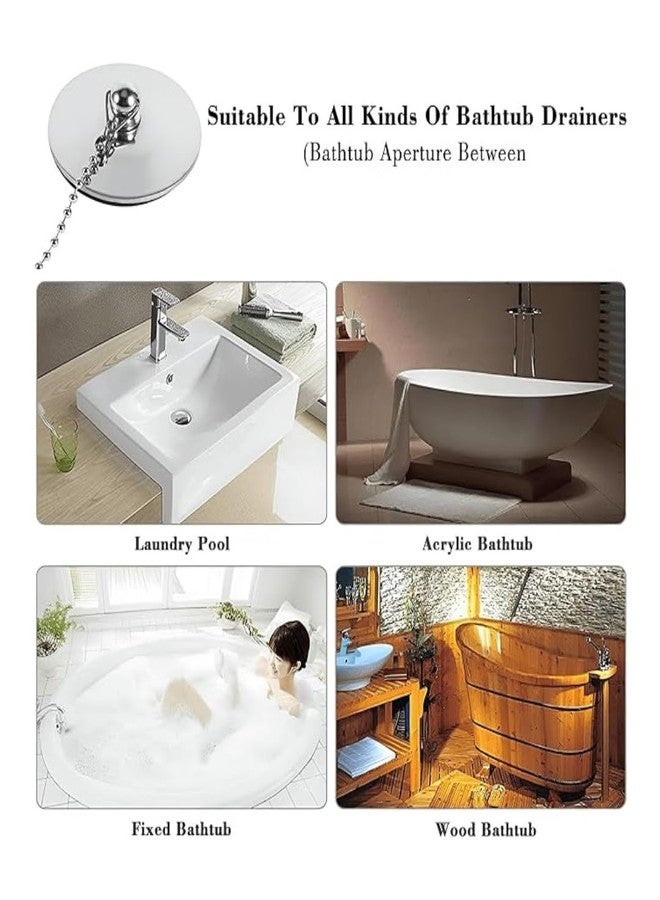 NEW WARE 40mm Bath Tub Chain Plug Drain - Bathroom Sink Basin Stopper Plug with Chain - Image 5